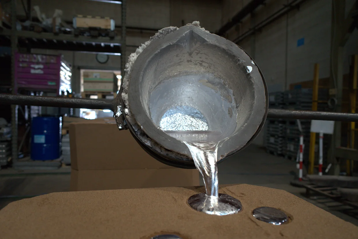 Dettaglio colata alluminio