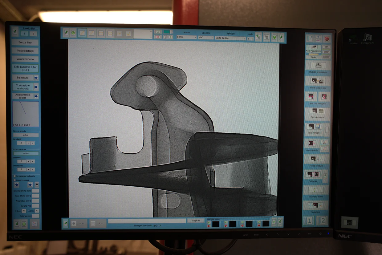 Esame radioscopico della fusione